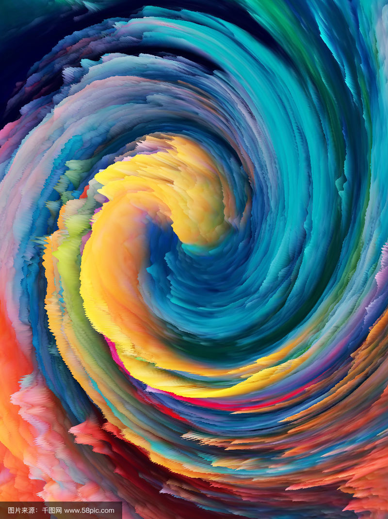 全原創(chuàng)彩色漩渦 探索抽象3D質(zhì)感背景的廣告魅力